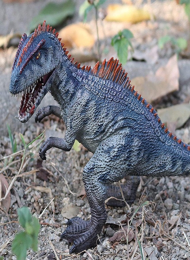 FUNFOB Giganotosaurus Dinosaur Toy Figure Jumbo Width- 21cm Dinosaur Toy Realistic Dinosaur Action Figure Educational for Boys & Girls | Giganotosaurus Grey Orange Spikes - Image 4